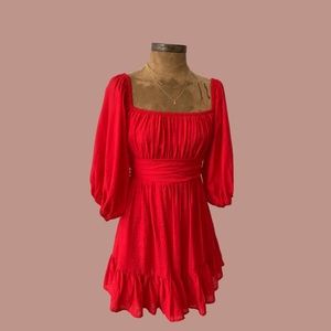 Square Neck Tie dress